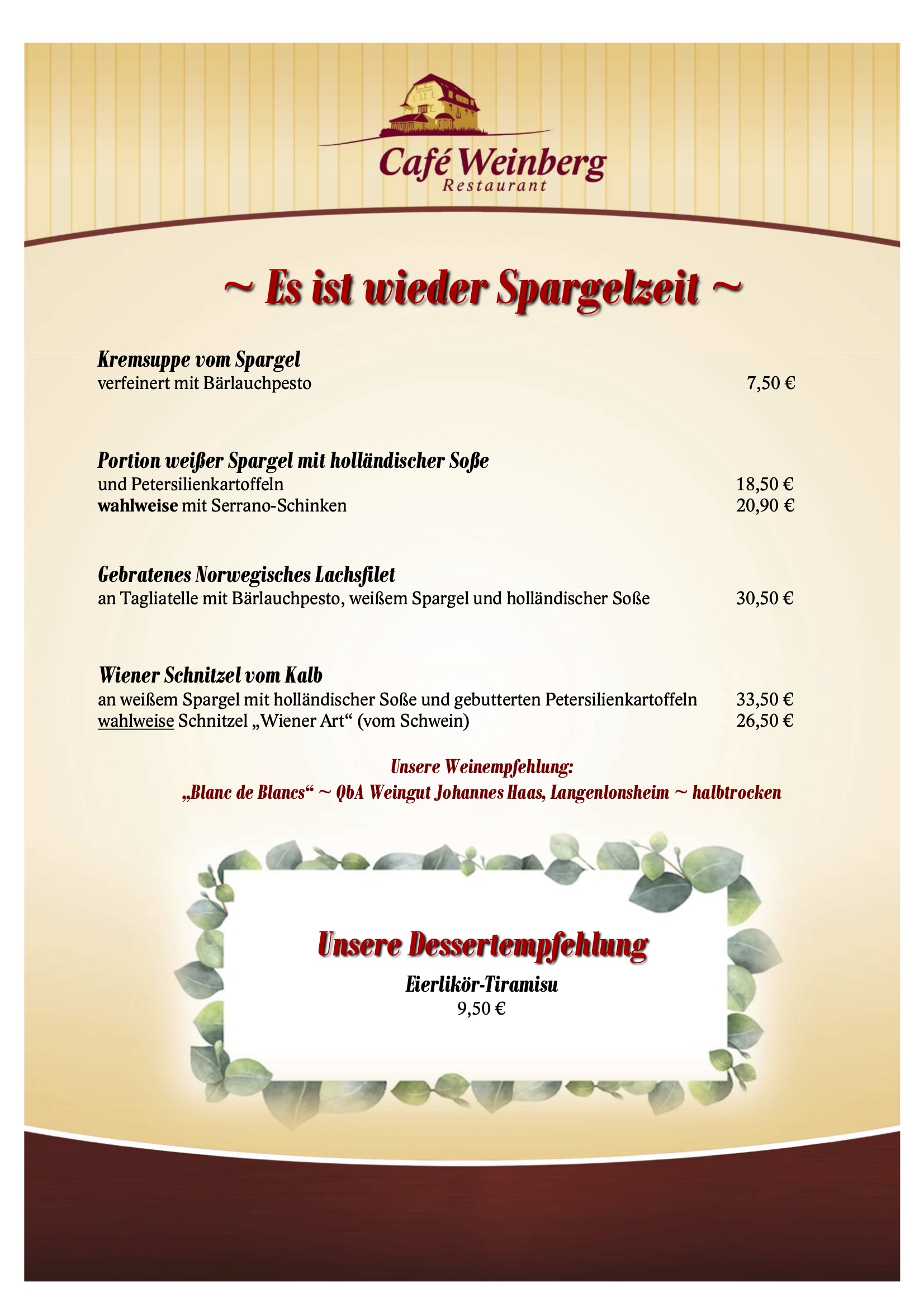Spargelkarte April 2026